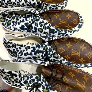 Louis Vuitton styled hey dude flats